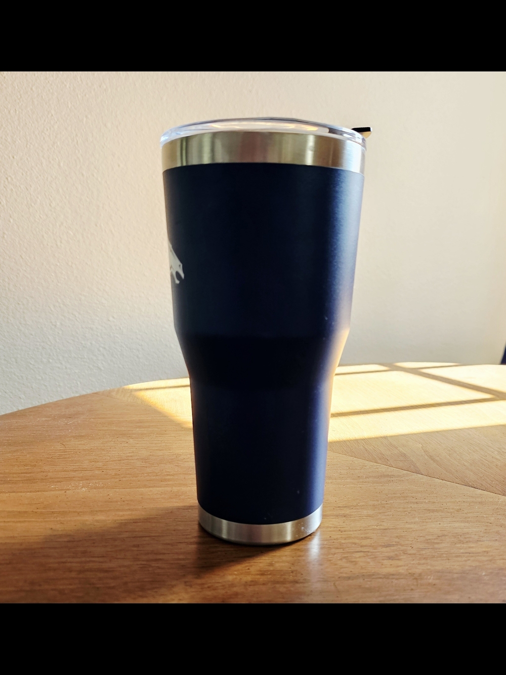 Denver Broncos Simple Modern Navy 30oz Cruiser Travel Tumbler - Picture 2 of 14